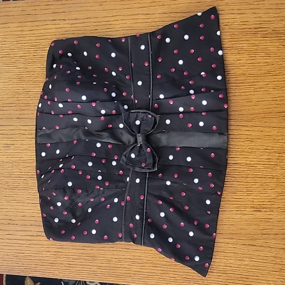 WHBM Sz 14 Strapless Peplum Zip Top
